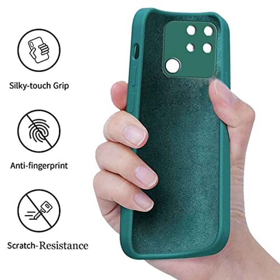 Artistque Case for Realme Narzo 50a Back Cover - Plain Liquid Silicone Cover