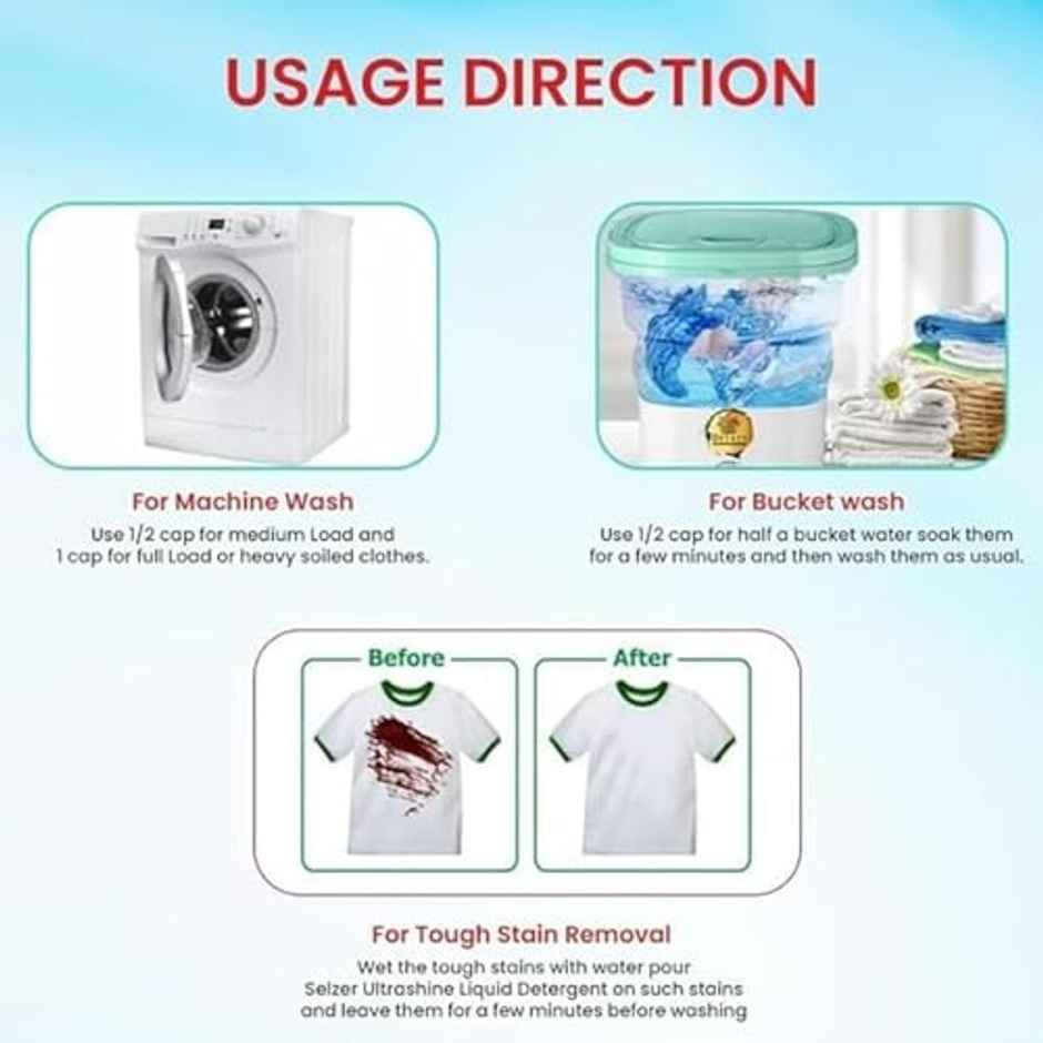 Selzer Ultrashine Liquid Detergent Pack of 2