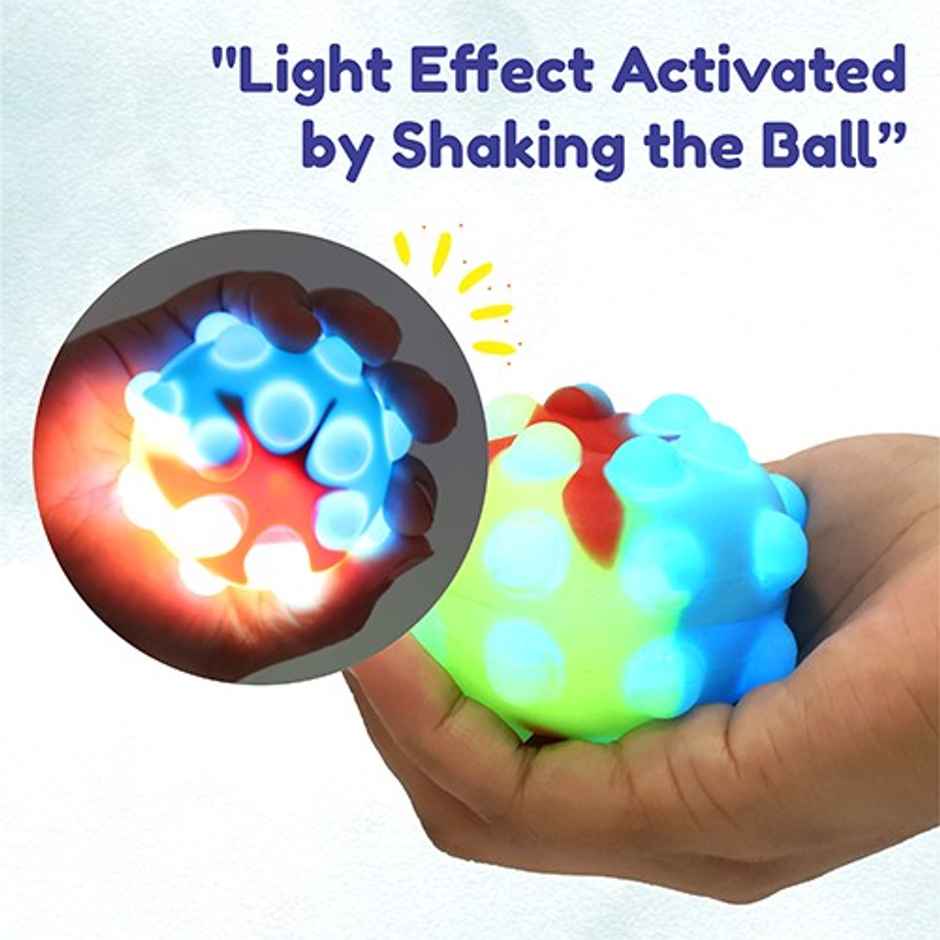 Aditi Toys Pop It Ball with LED - Light-Up Bubble Fidget Ball Toy for Kids' Sensory Fun