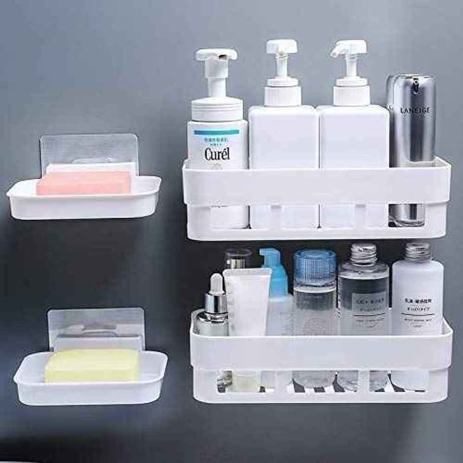 Bathroom Organizer Shelf | Self-Adhesive Rack for Wall