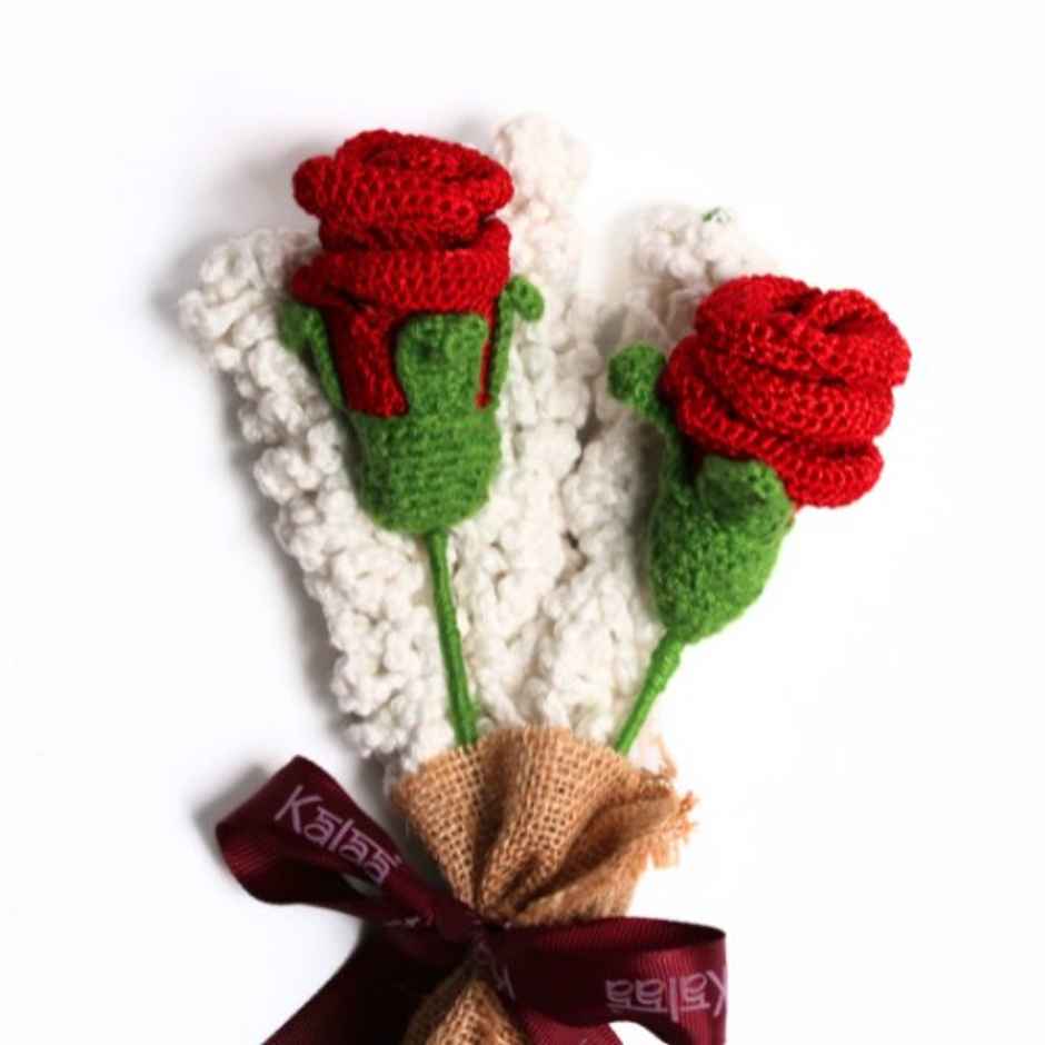 Handcrafted Crochet Roses Bouquet | The Kalaa Store