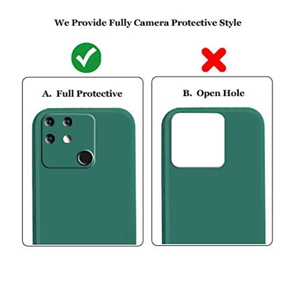 Artistque Case for Realme Narzo 50a Back Cover - Plain Liquid Silicone Cover