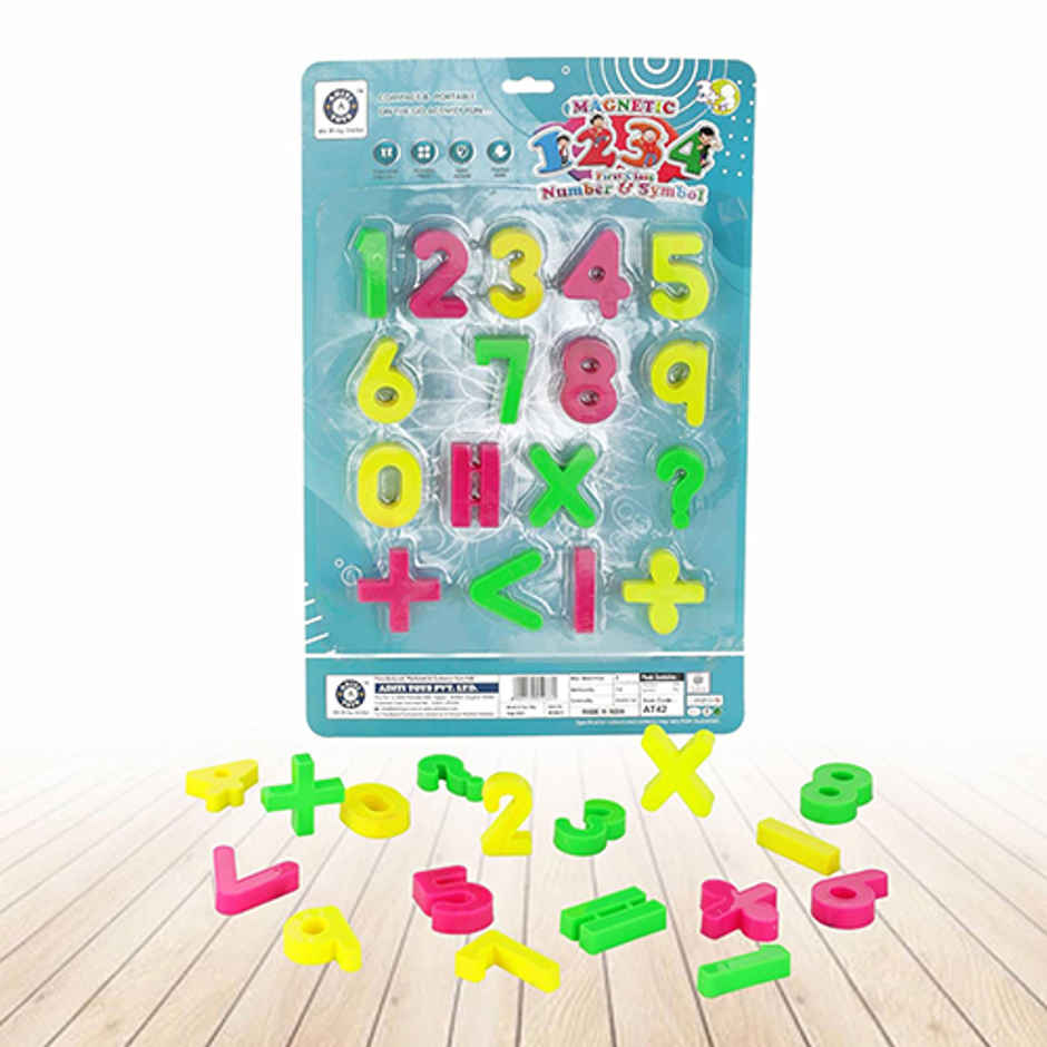 Aditi Toys Plastic Magnetic Numbers & Symbols -Fun Learning Toy for Math Skill, Learn Educational Toy