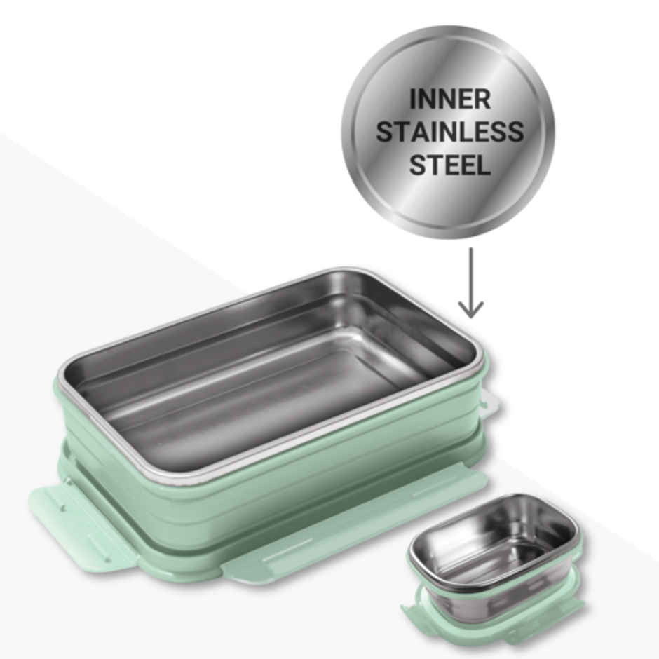 FLAIR Trendy DLX Insulated Lunch Box Large 900 ML (Green)