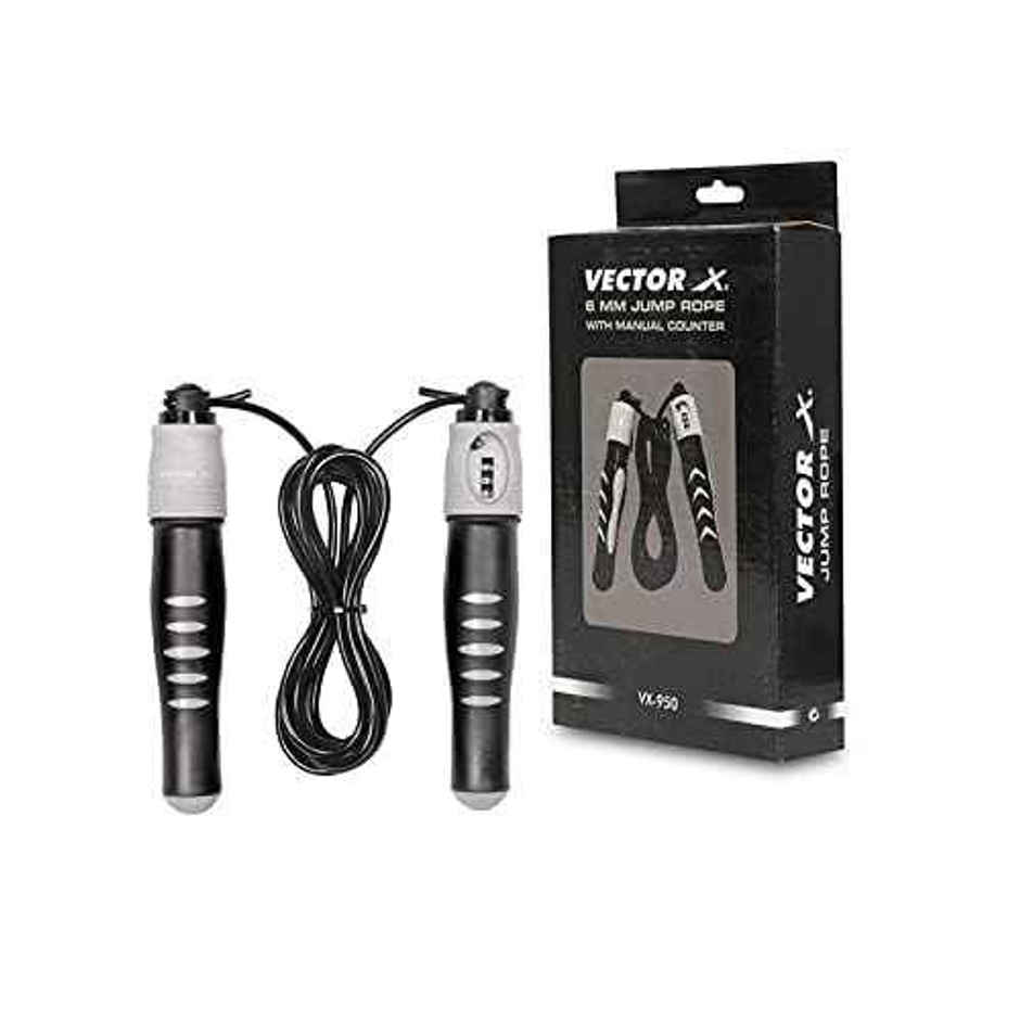 Vector Adjustable Manual Counter Skipping Rope With Counter, Tangle-Free Rapid Speed Rope