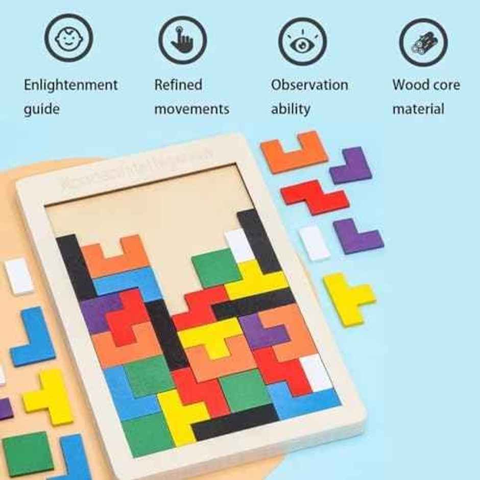 Storio Toys Wooden Russian Blocks Puzzles For Kids Adults