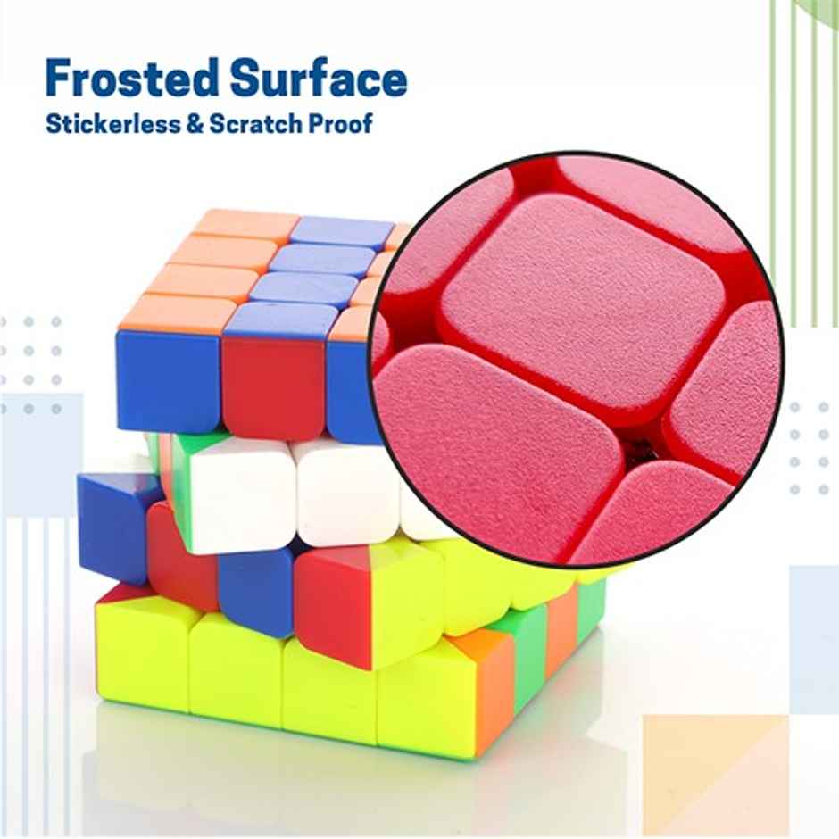 Aditi Toys 4x4 Cube for Kids, Speed Cube Puzzle for Kids & Adults, Stickerless Speed Cube - Age 6 Y+