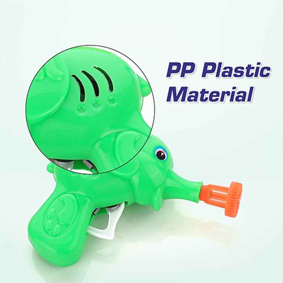 Aditi Toys Elephant Bubble Gun Toy for Kids with 100 ml Bubble Liquid Bottle, Toy Bubble Maker-Green