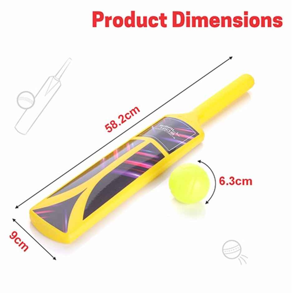 Aditi Toys Small Cricket Kit - 1 Bat & Plastic Ball for Boys & Girls, Indoor & Outdoor Play, 5Y+