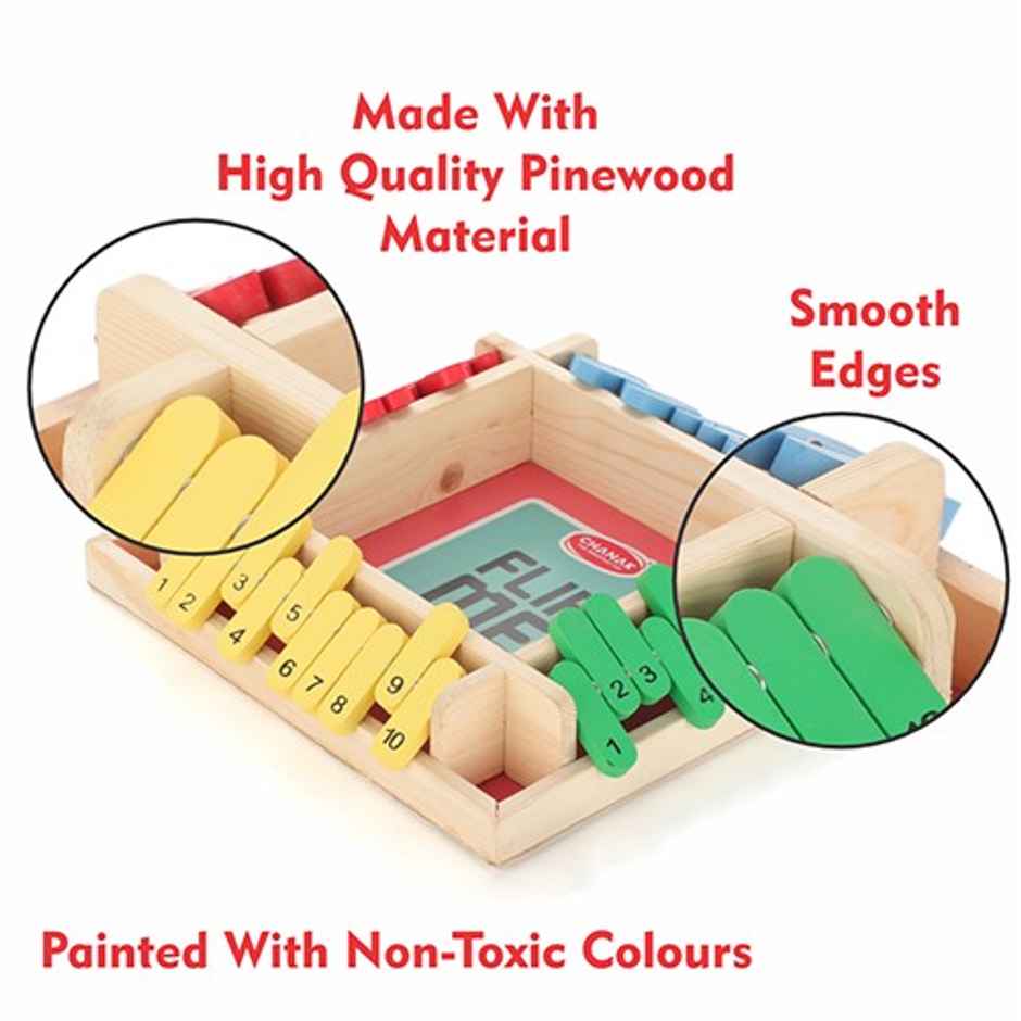 Aditi Toys Tabletop Shut The Box - Fun Wooden Dice Game for Kids 5+ to Improve Math & Motor Skills