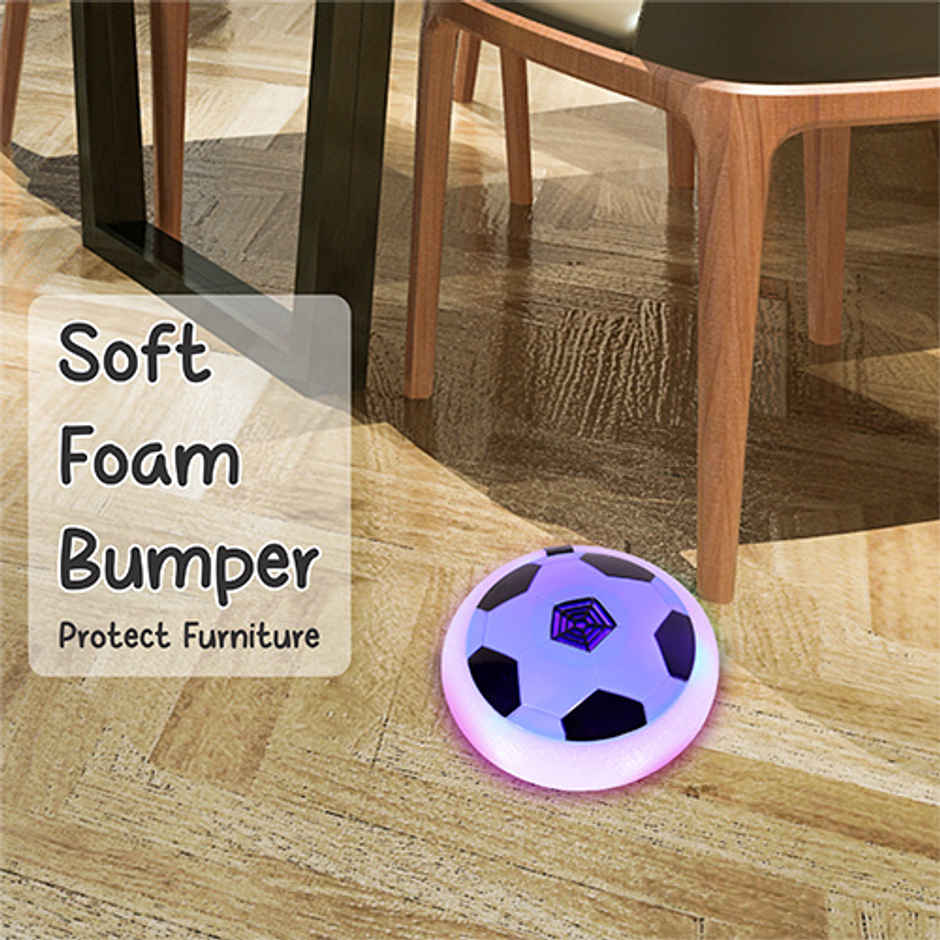 Aditi Toys Air Hover Soccer Light-Up Floating Ball with Soft Foam Bumper Indoor/Outdoor-Age 3+, Blue