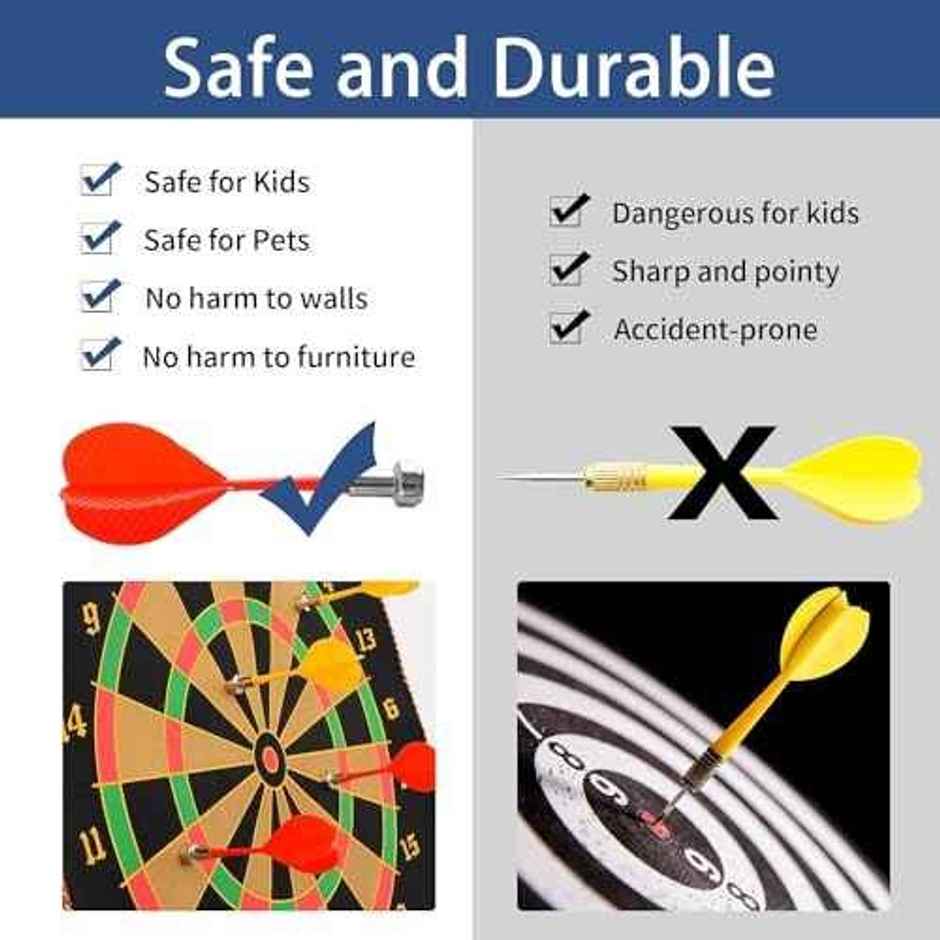 Storio Magnetic Dart Board | Double-Sided Dart Game - 12 inch