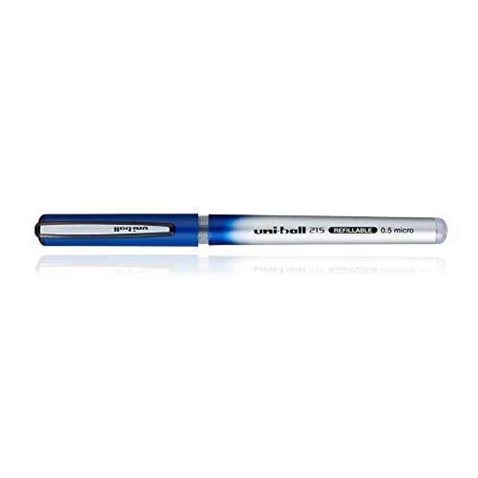 Uniball Ub-215 Micro Roller Fine Point Pen (0.5Mm Blue Ink 2 Pcs Blister)