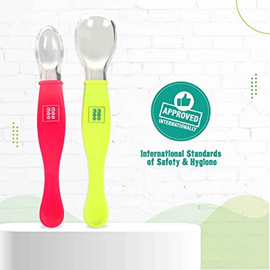 Mee Mee BPA Free Bendable Baby Feeding Spoon with Rounded tip,Soft Silicone,for 1+ Baby