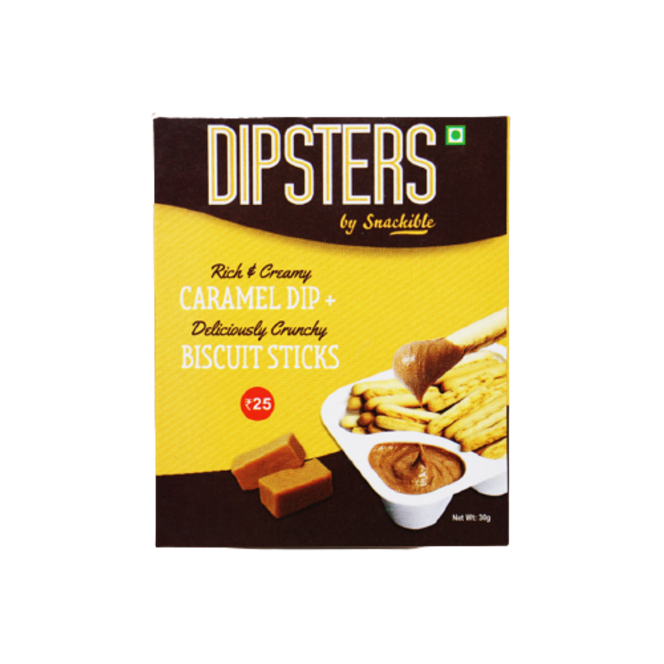 Dipsters Caramel Dip With Biscuit Sticks