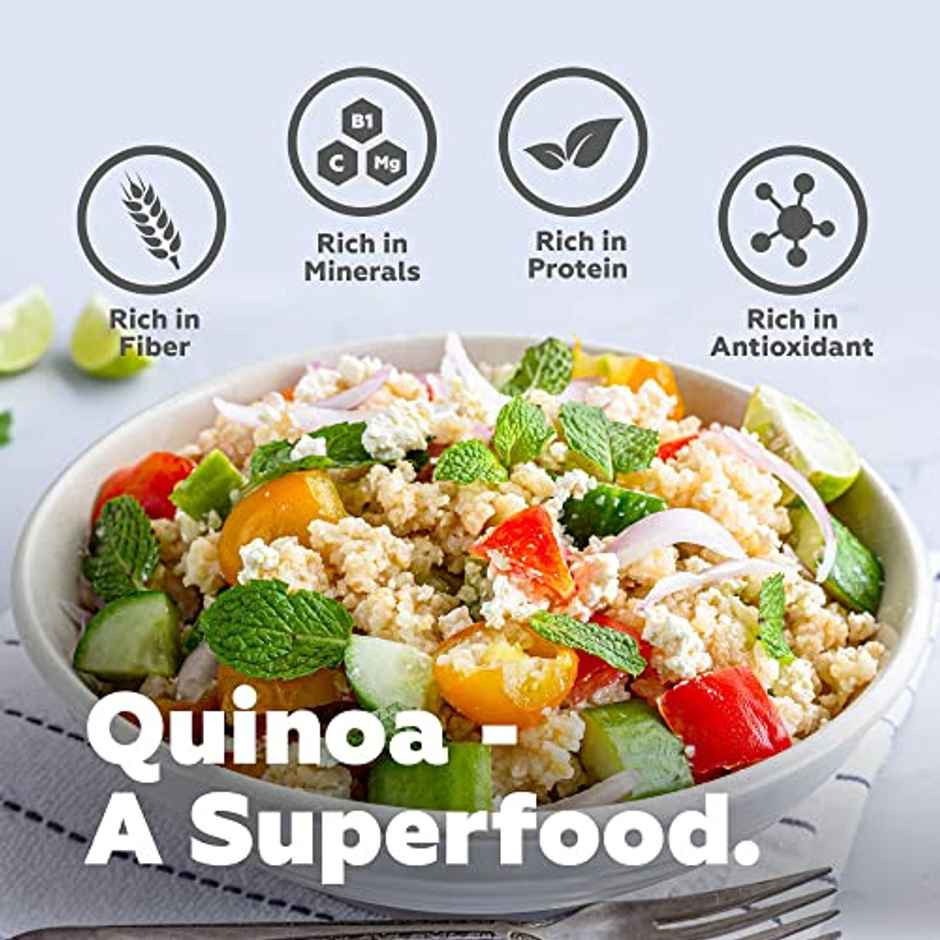 Yoga Bar Organic Quinoa, Gluten Free Quinoa Seeds,Rich in Protein & Fibre,Healthy Superfood
