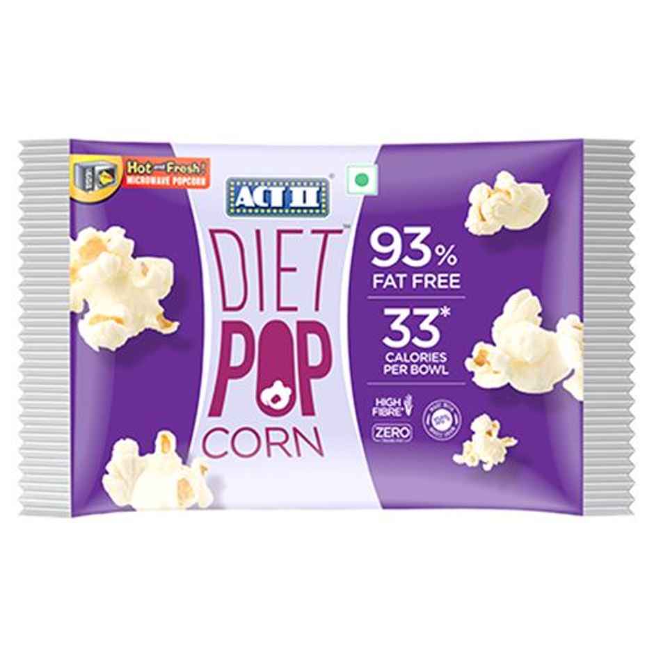 ACT II Microwave Diet Popcorn - 93% Fat Free, Hot & Fresh in 3 Mins