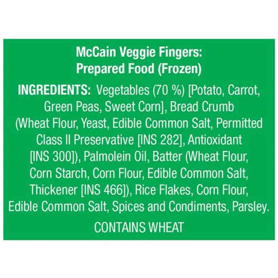 McCain Veggie - Fingers