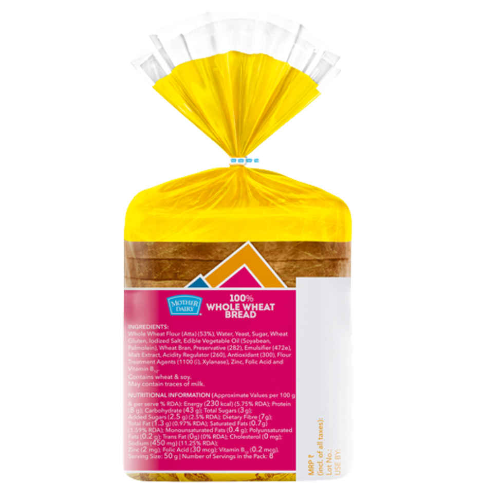 Mother Dairy Pure Whole Wheat Bread