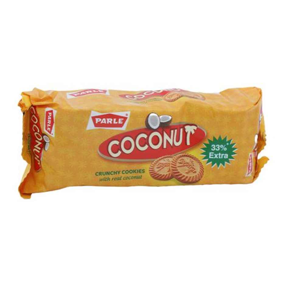 Parle Coconut Crunchy Cookies With Real Coconut