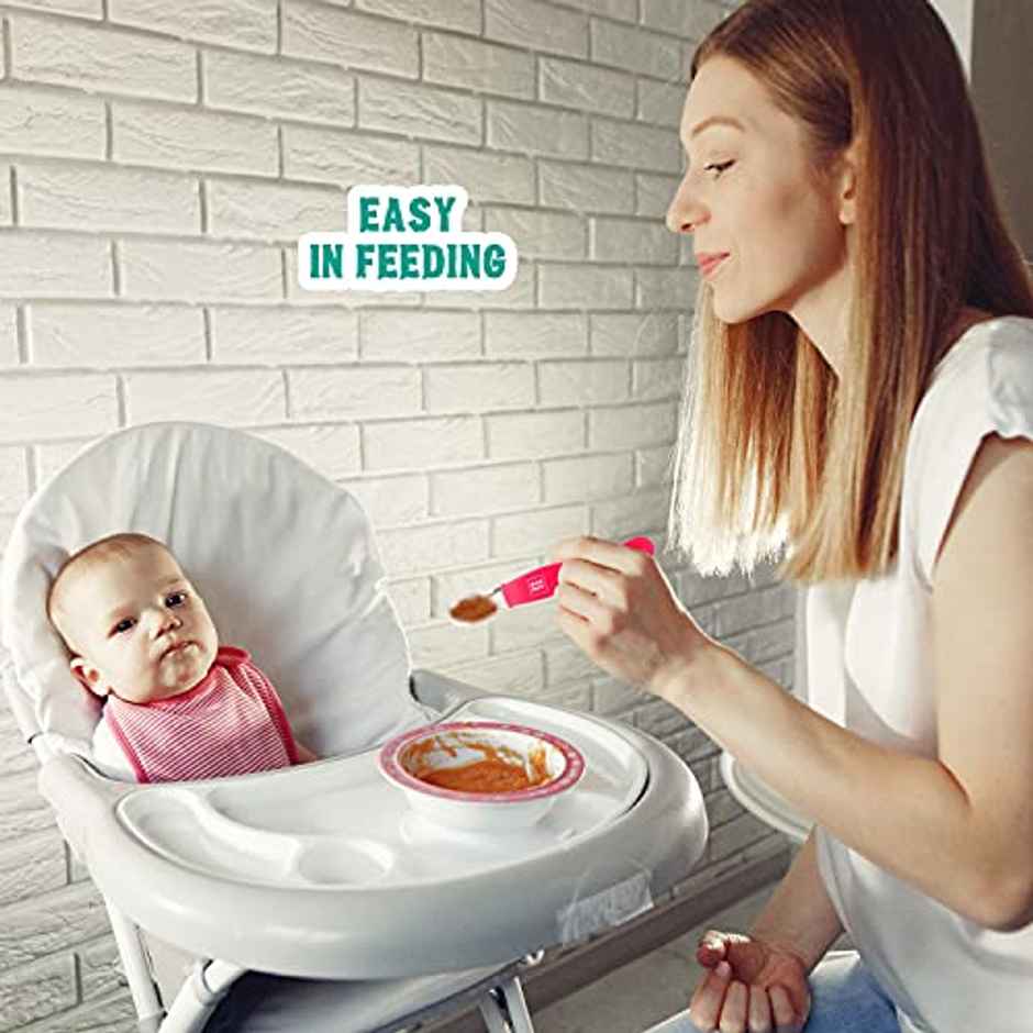 Mee Mee BPA Free Bendable Baby Feeding Spoon with Rounded tip,Soft Silicone,for 1+ Baby