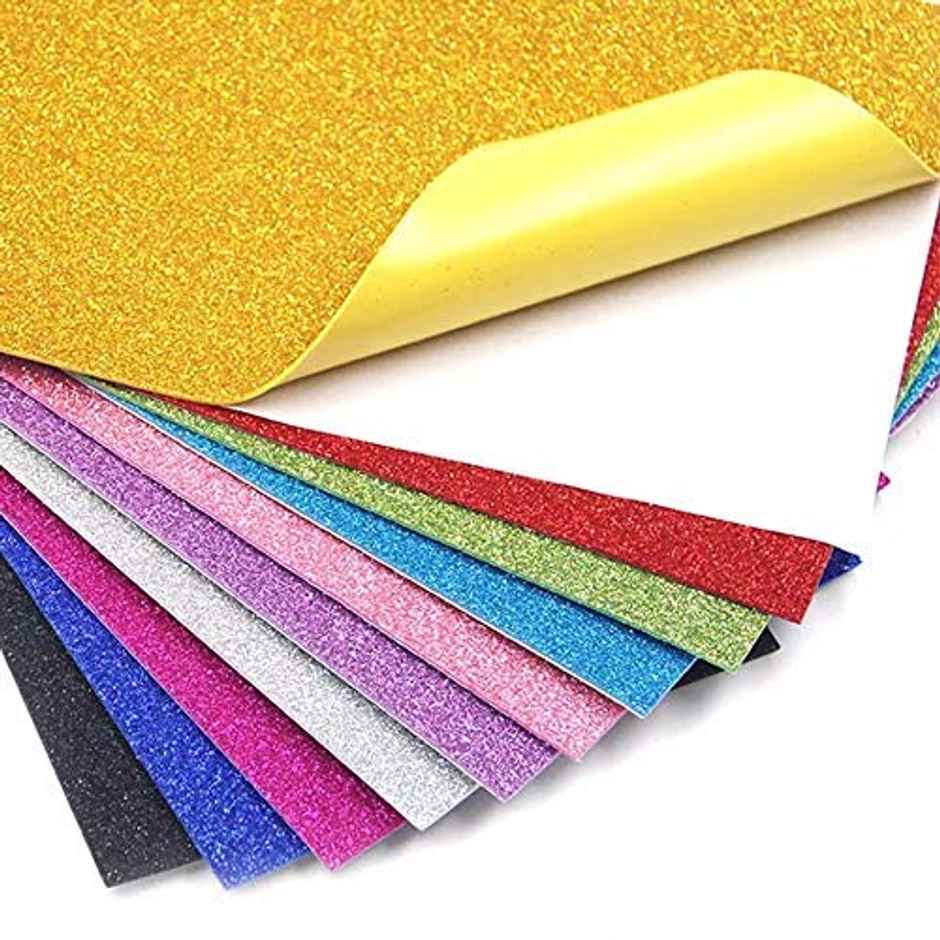 Eva Foam Self Adhesive Glitter Sheets A4 Size