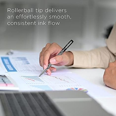 Parker Gift Set - (Parker Vector Special Edition Chrome Trim Roller Ball Pen) |1 Pen + 1 Key Chain