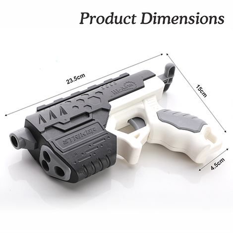 Aditi Toys Soft Bullet Gun - Plastic Toy Gun with 10 Foam Bullets for Kids, 60 Ft Shooting Range -3Y+