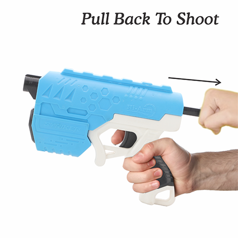 Aditi Toys Soft Bullet Gun - Plastic Toy Gun with 10 Foam Bullets for Kids, 60 Ft Shooting Range -3Y+