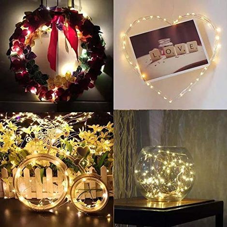DesiDiya Round LED String Lights - Yellow | Heat Resistant
