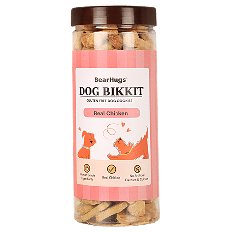 Bearhugs Dog Bikkit Real Chicken Dog Cookies(Jar)