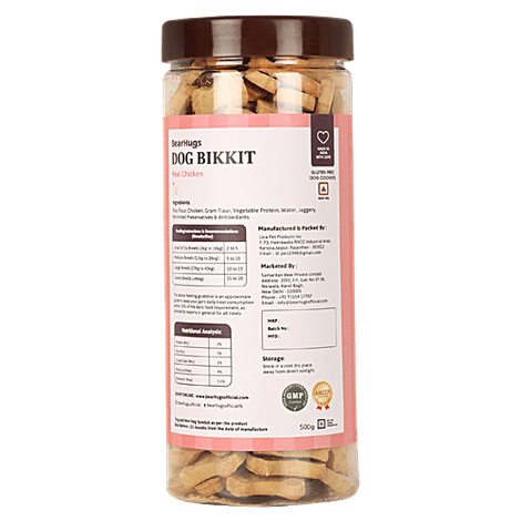 Bearhugs Dog Bikkit Real Chicken Dog Cookies(Jar)