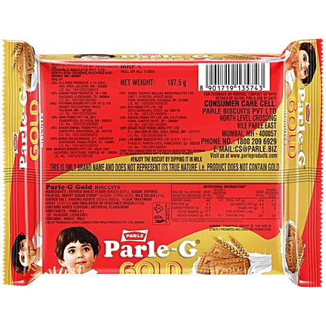Parle Gold Vanilla Glucose Biscuits | Trans Fat-free Combo 