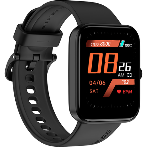 Noise ColorFit Pulse Go Buzz Smartwatch with Bluetooth Calling | 1.69" TFT Display | SpO2 Sensor - Black