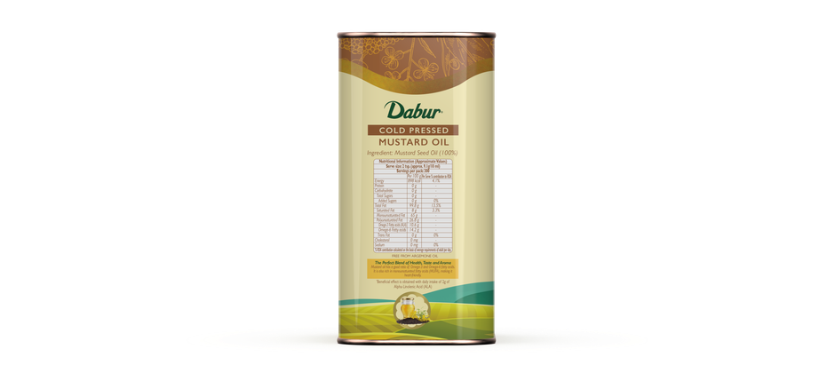 Dabur Mustard (Sarson) Cold Pressed Oil | Healthy Cooking Oil