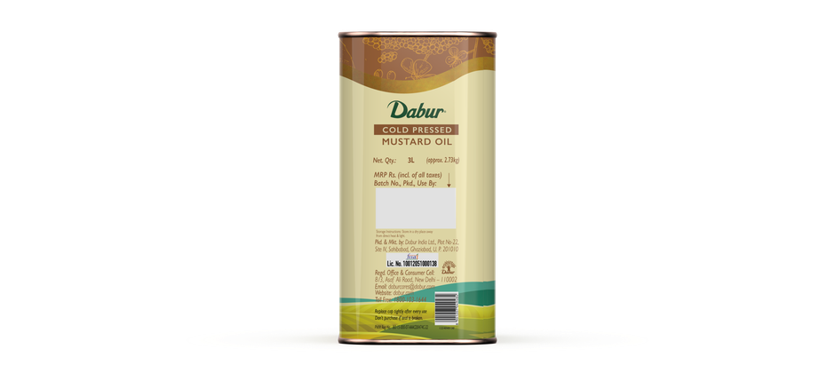Dabur Mustard (Sarson) Cold Pressed Oil | Healthy Cooking Oil