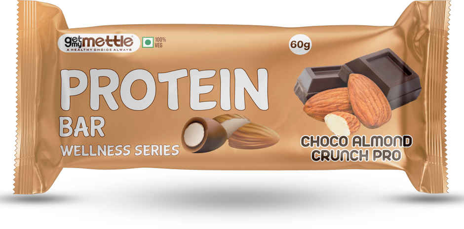 Getmymettle Nutrition And Snacks Bars | Each 30G Bar | Protein Bars (Choco Almond Crunch)