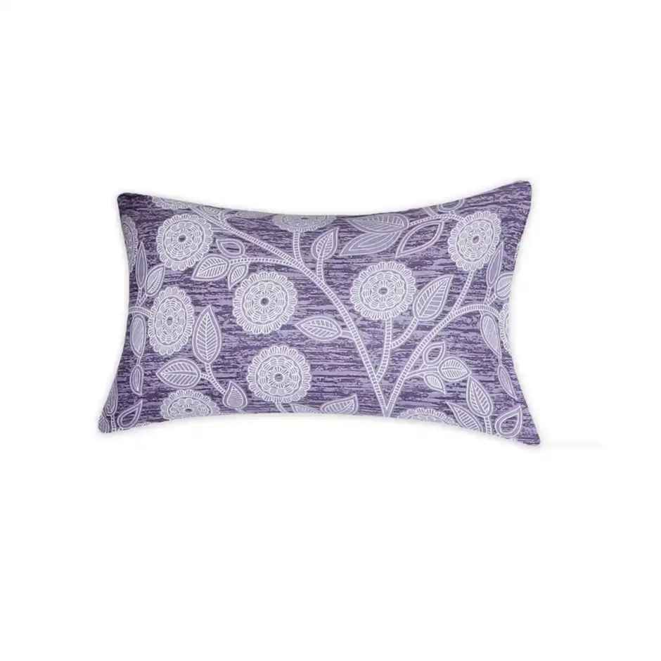 Status Value Single Dandelions Cotton Floral Bedsheet | 59 x 79 in | Purple