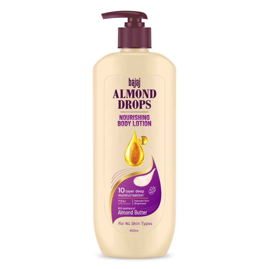 Bajaj Almond Drops Nourishing Body Lotion with Almond Butter | For All Skin Types