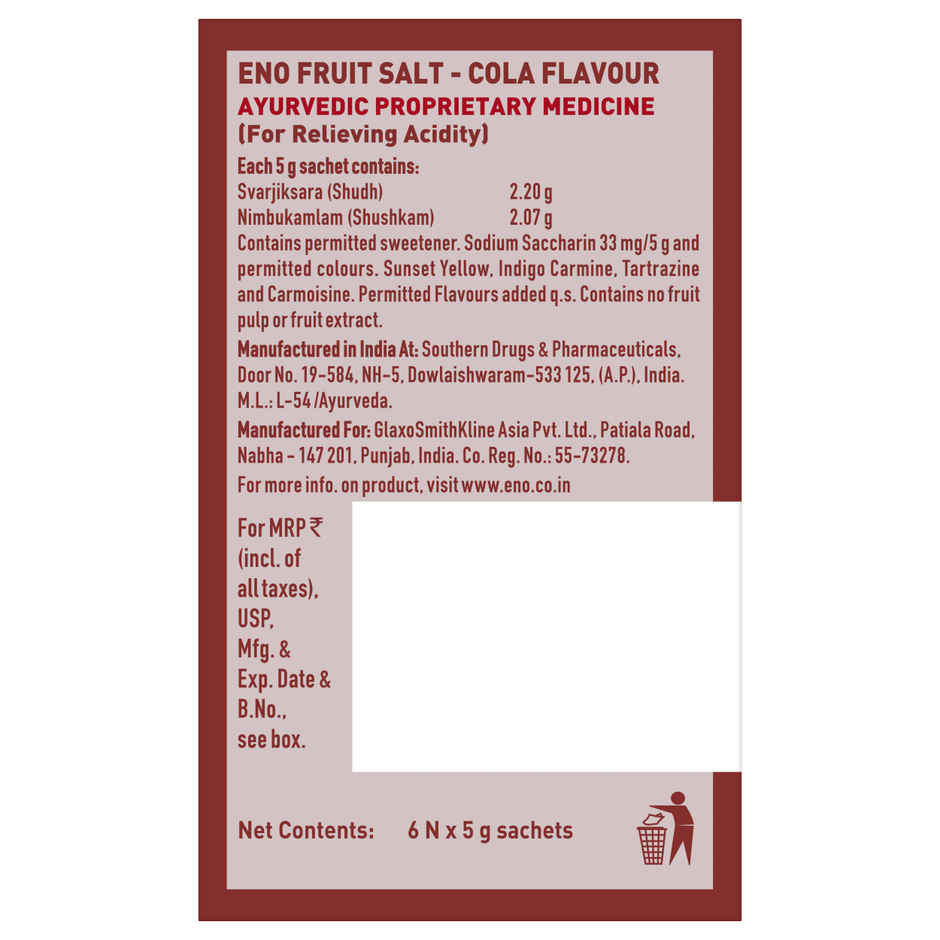 Eno Cola Multipack Digestive Fruit Salt