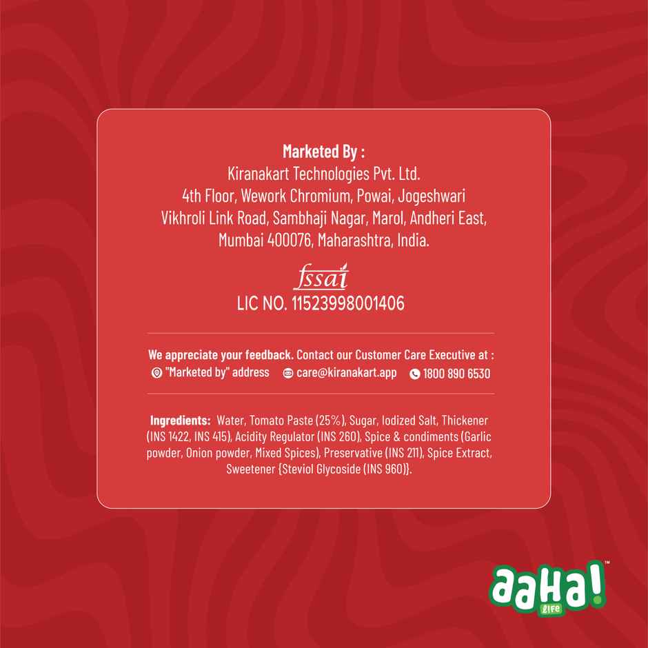 Aaha Tomato Ketchup Pouch