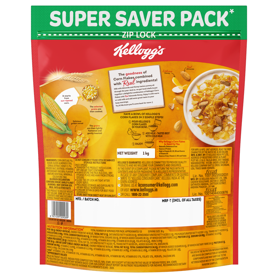 Kellogg's Almond and Honey Corn Flakes
