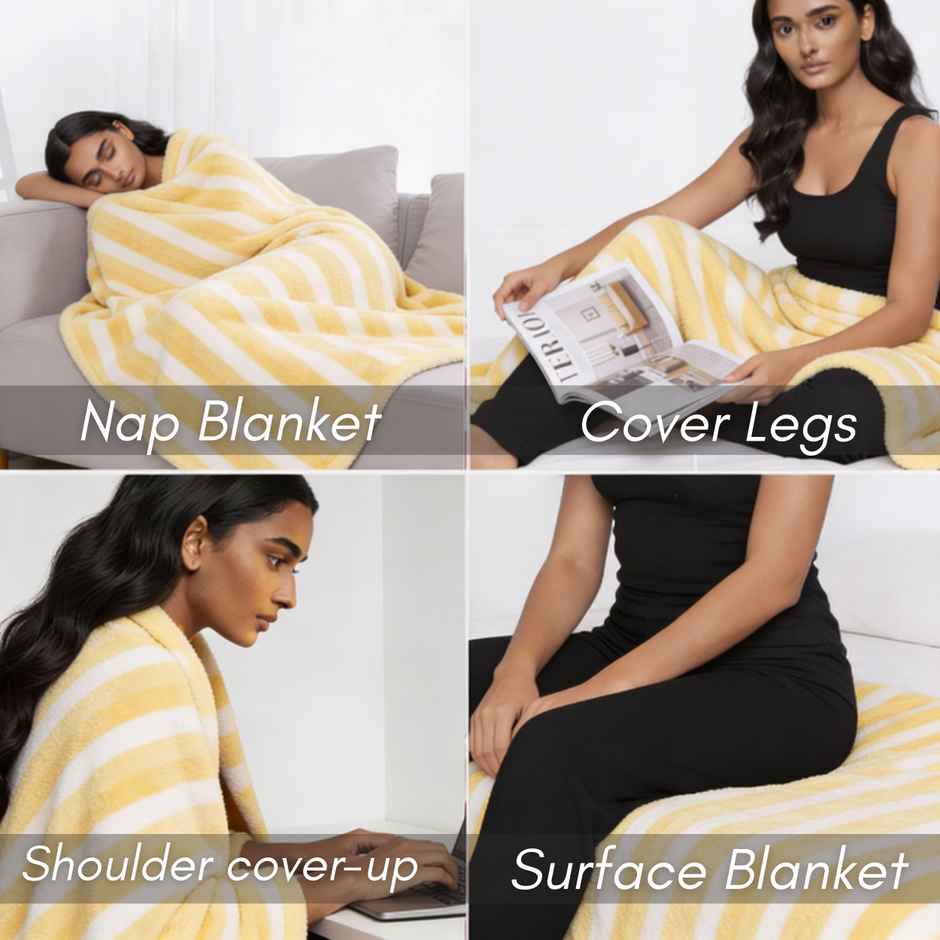 STATUS Polar Fleece | Yellow - 125 cm x 210 cm