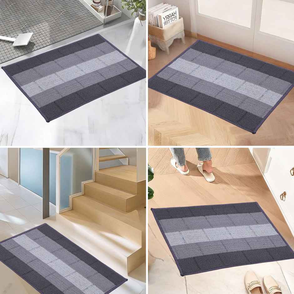 Status Iris Anti- Skid Floor Mat | 38 x 58 cm | Grey