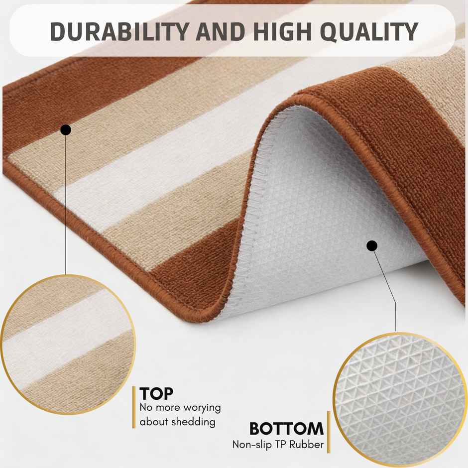 Status Iris Anti-Skid Mat | 38 x 58 cm | Brown