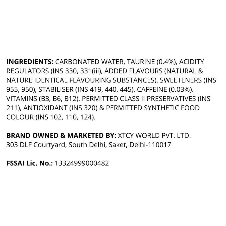 XTCY Orange Zero Sugar Energy Drink | Energising & Light