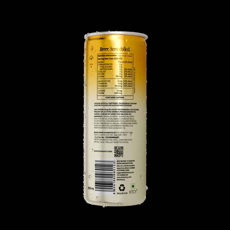 XTCY Mango Zero Sugar Energy Drink | Fruity & Energizing