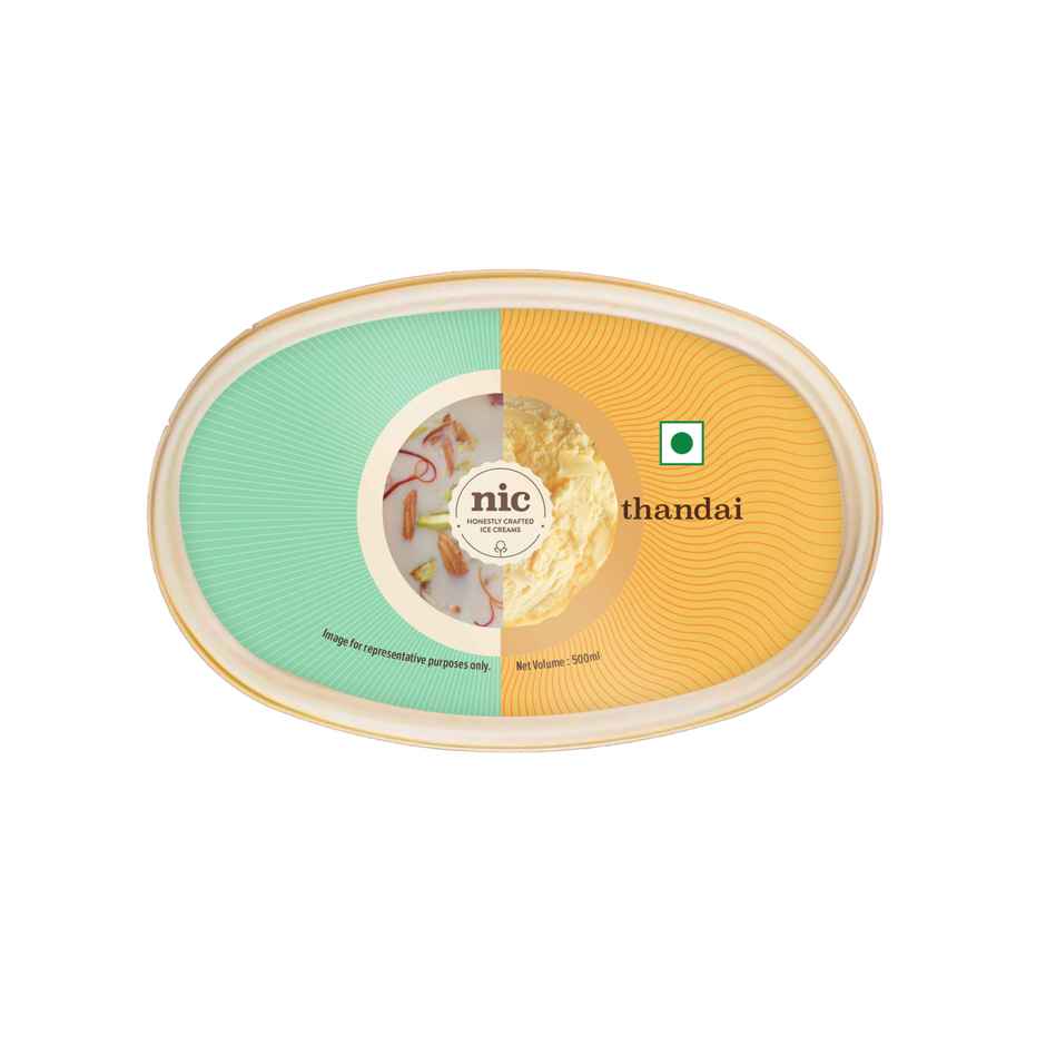 NIC Thandai Ice Cream Tub | Preservative Free | No Artificial Flavors