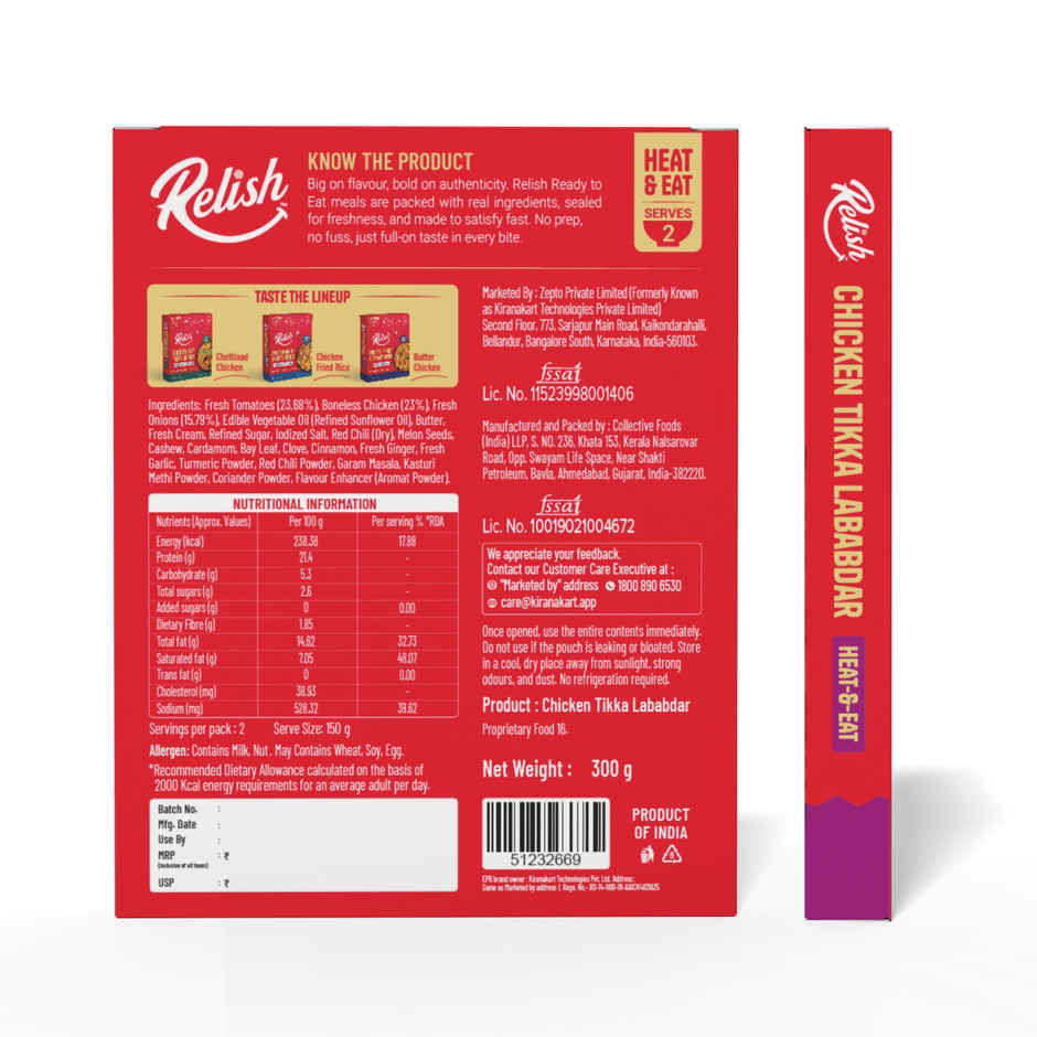 Relish Chicken Tikka Lababdar