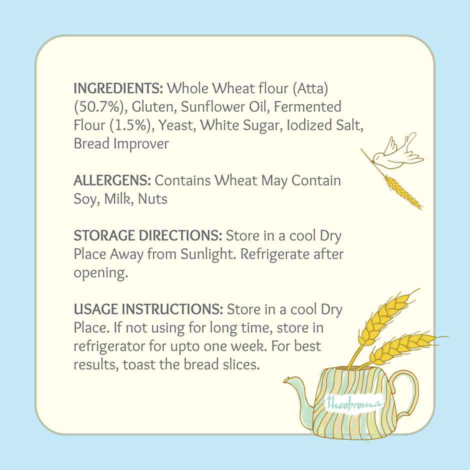 Theobroma Pure Whole Wheat Bread